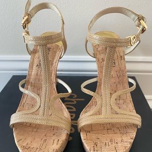 Michael Kors beige wedges
